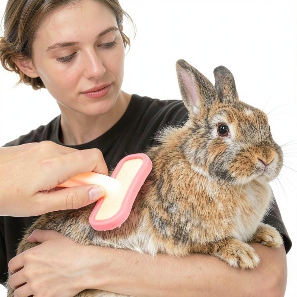Fukaisu Rabbit Brush Silicone Grooming Tool Small Pets-2