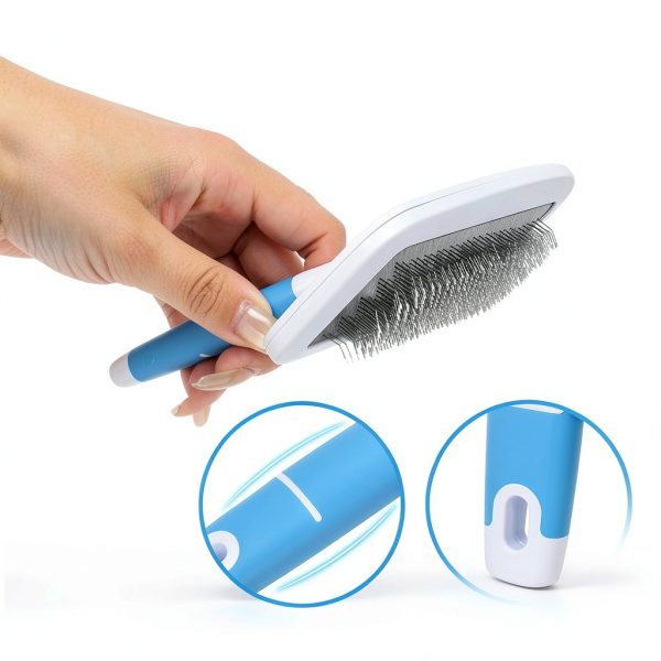 KEUYE French Bulldog Brush Stainless Steel Bristles Gentle-3