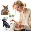 Fukaisu Rabbit Brush Silicone Grooming Tool Small Pets-3