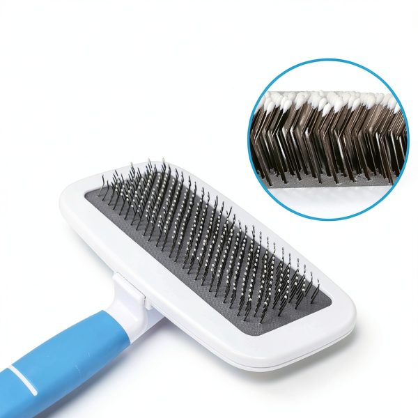 KEUYE French Bulldog Brush Stainless Steel Bristles Gentle-2