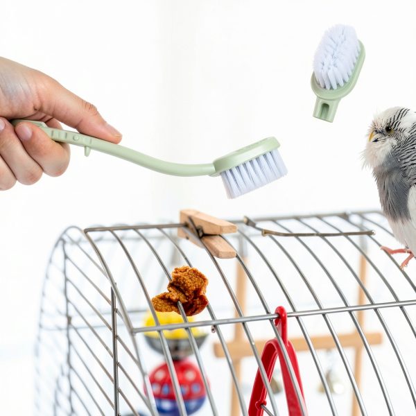 Bird Cage Cleaning Brush Tucnoeu Reverse Bristle Design Pet-5