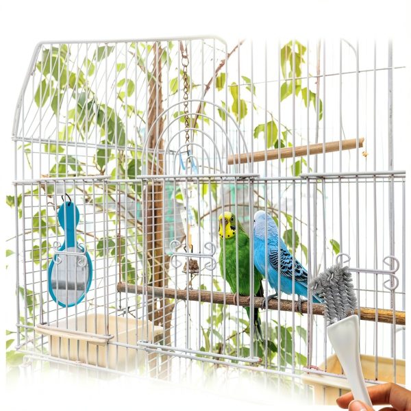 URSKYTOUS Bird Cage Cleaner Brush Scraper Plastic Metal-3