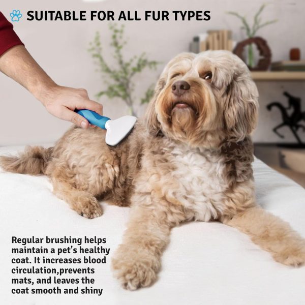 Poodle Pet Slicker Brush Dog Cat Grooming Tool All Coats-5