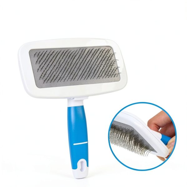 KEUYE French Bulldog Brush Stainless Steel Bristles Gentle-1