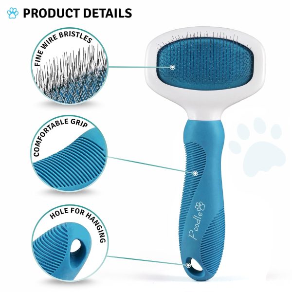 Poodle Pet Slicker Brush Dog Cat Grooming Tool All Coats-1