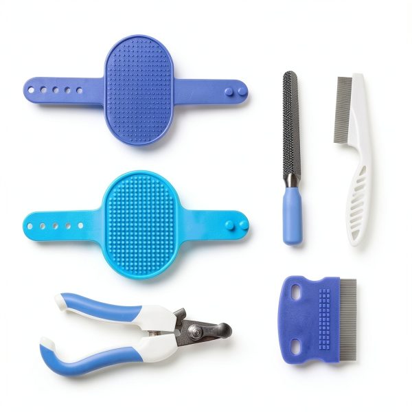 Vidattx Rabbit Grooming Kit Stainless Steel Combs Glove-1