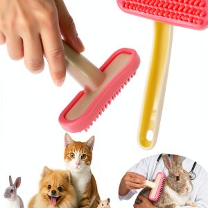 Soft Silicone Pet Brush CLLGrocery Small Groomer-0
