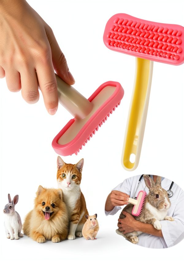 Soft Silicone Pet Brush CLLGrocery Small Groomer-0
