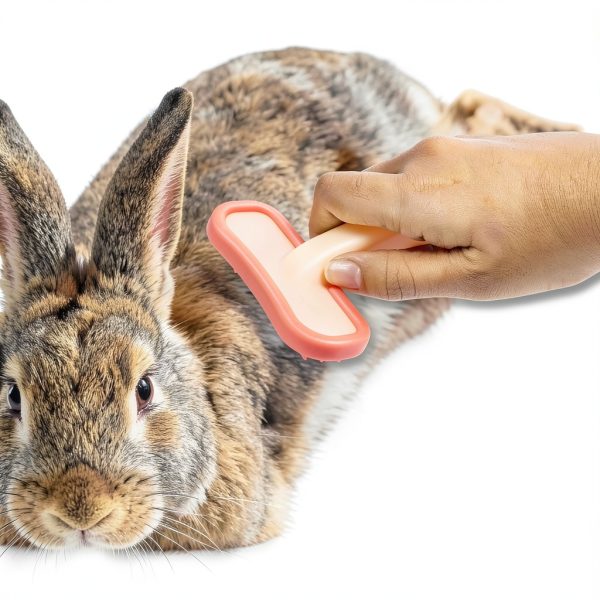 Fukaisu Rabbit Brush Silicone Grooming Tool Small Pets-4