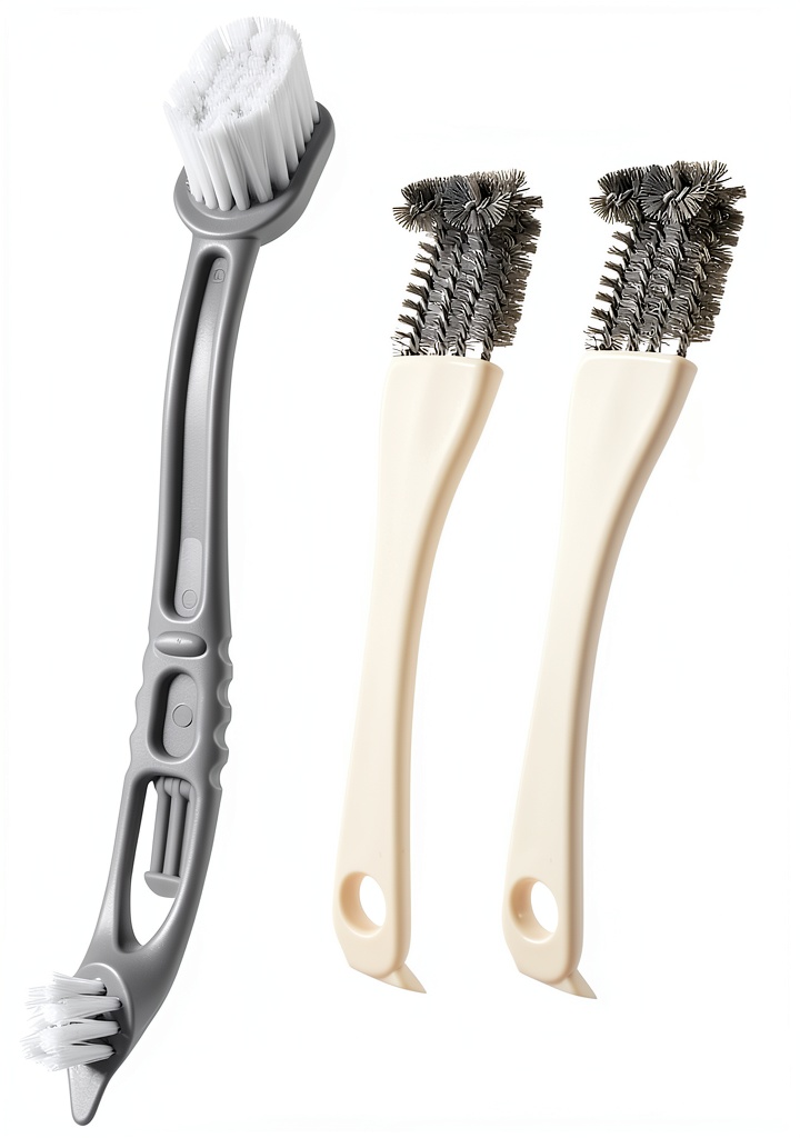 URSKYTOUS bird cage cleaner showing brush and scraper design