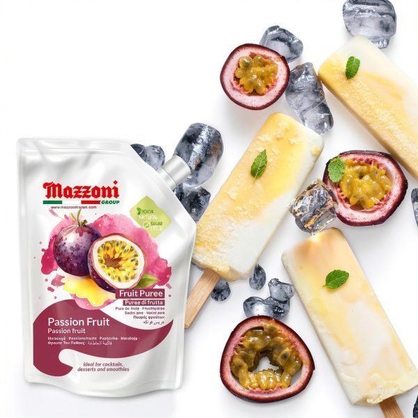 Passion Fruit Puree 100% Mazzoni 2.2lb Juice-5