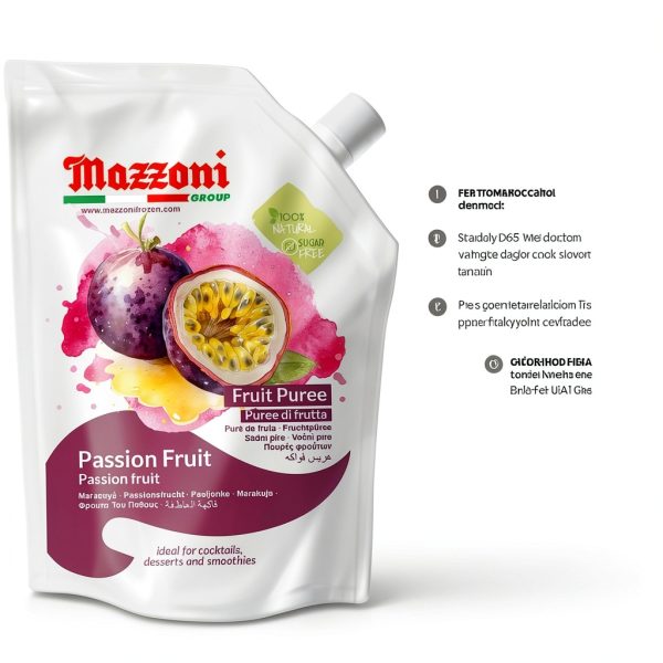 Passion Fruit Puree 100% Mazzoni 2.2lb Juice-2