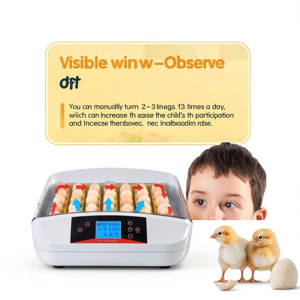 Aceshin 42 Egg Incubator Hatcher with AutoTurn & Temp/Humidity Control-7