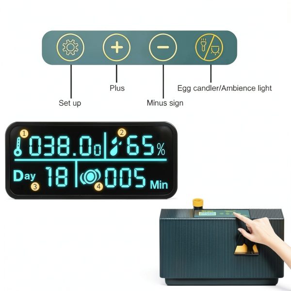 Incubator Losbenco 10-28 Egg Auto Turn & Humidity Control-3